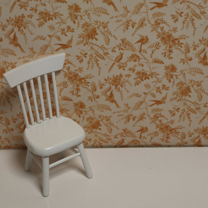 Wallpaper, Birds and flowers, Ochre