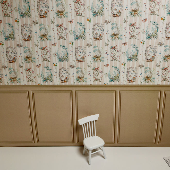 Wallpaper, chinoiserie and panel beige