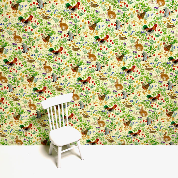 Wallpaper, life in the yard, yellow