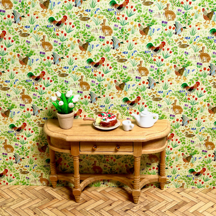 Wallpaper, life in the yard, yellow