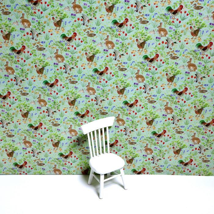 Wallpaper, life in the yard, green