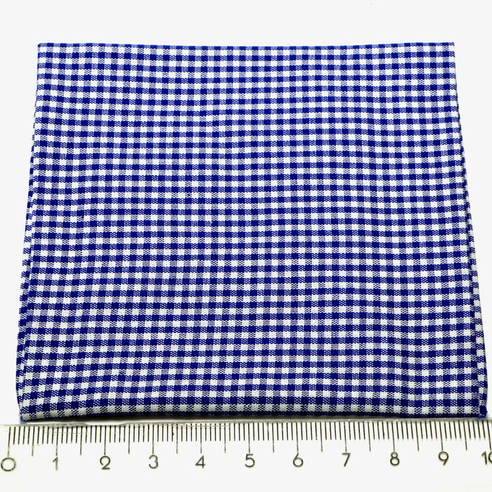 Fabric, gingham, blue, 25 x 27 cm