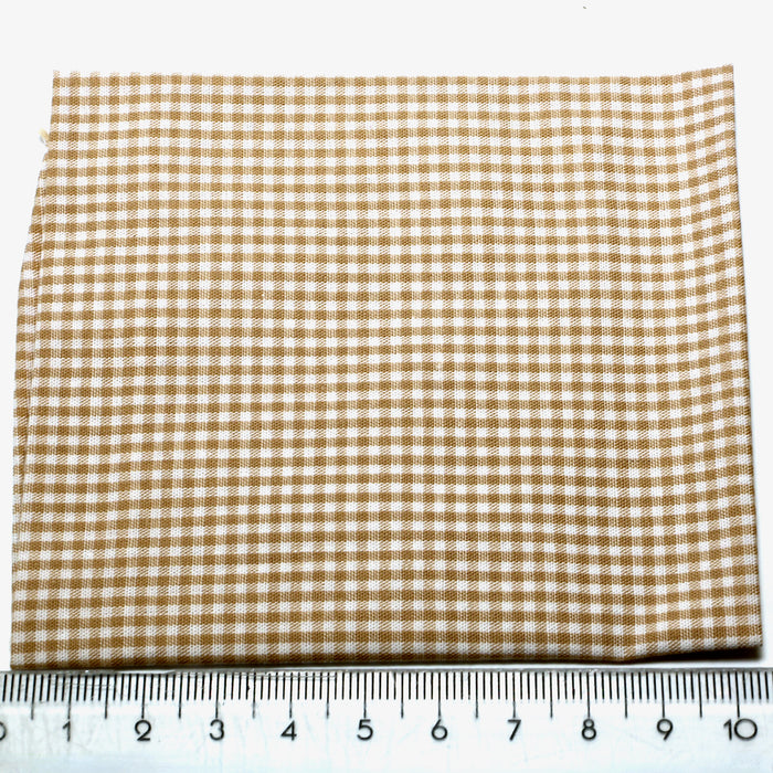 Fabric, gingham, beige, 25 x 27 cm