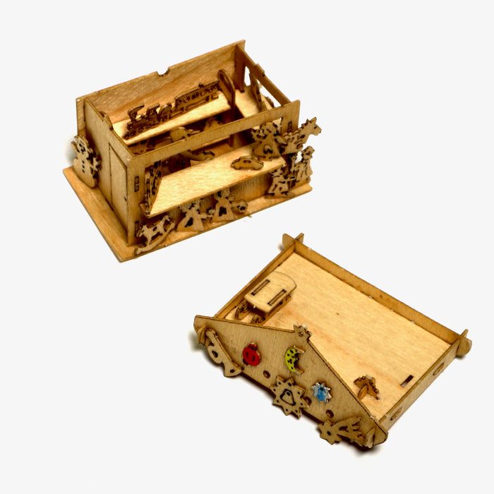 Christmas toy shop, buildable, thin plywood