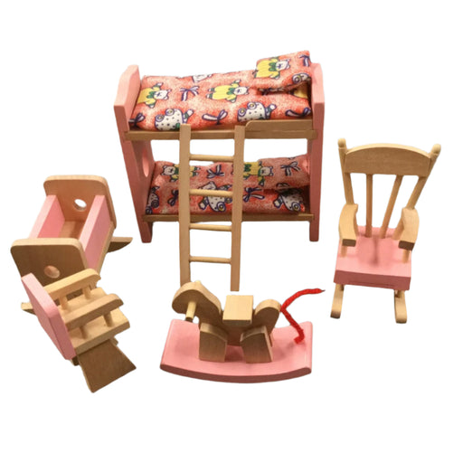 Nukkekodin kalustet pienille lapsille.