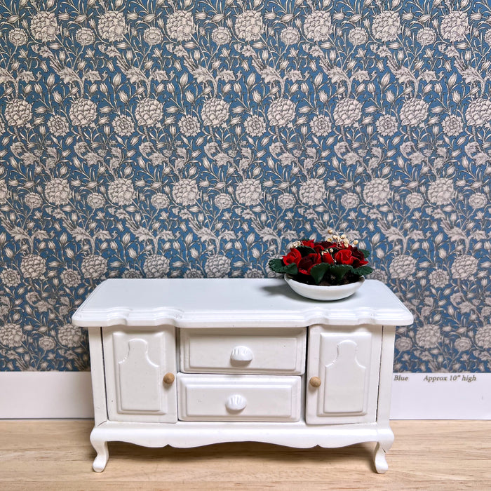 Sininen William Morris tapetti.