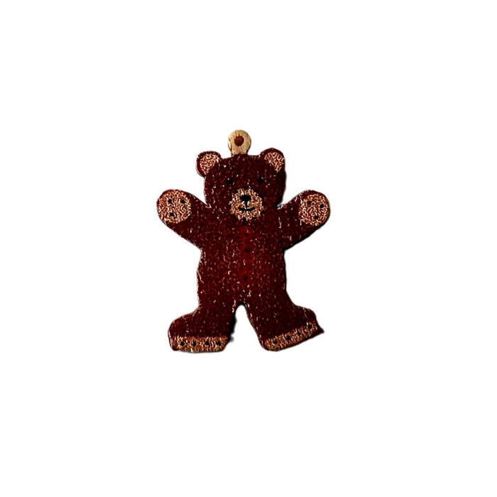 Christmas tree ornament, bear, painted, 1 pc