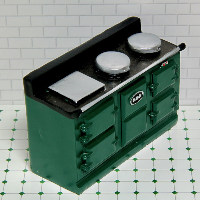 AGA stove, large, dark green