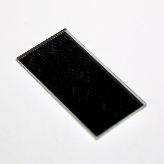 Mirror glass, rectangle 2.5 x 5 cm