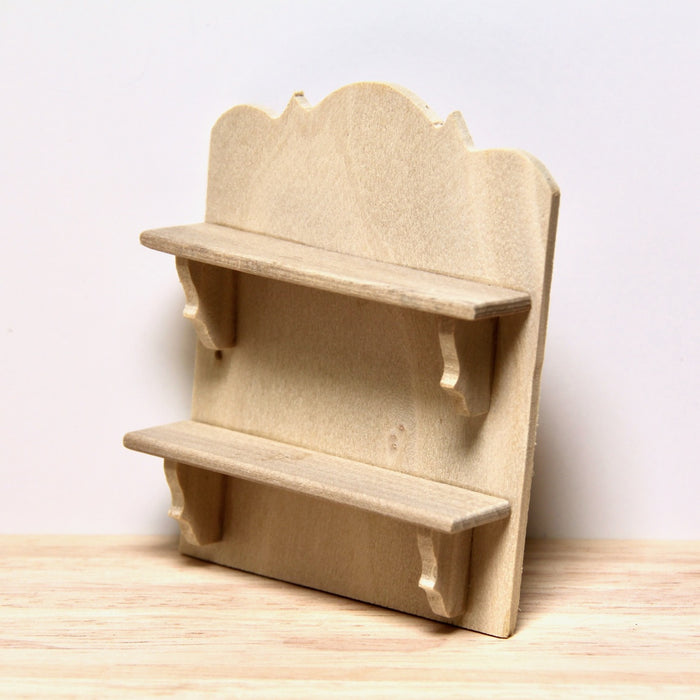 Wall shelf, 2-part, made of wood