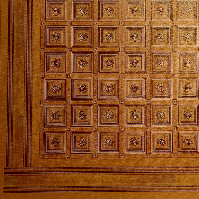 Inner ceiling, coffered ceiling, thick paper