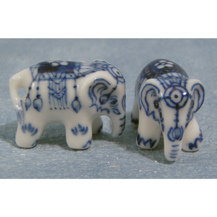 Two elephants, porcelain