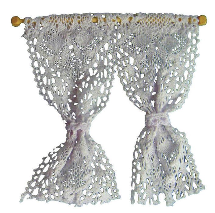 Lace curtains, white, 12 x 12 cm