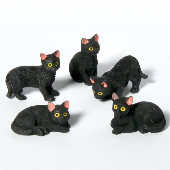 Black cat, resin, 1 pc