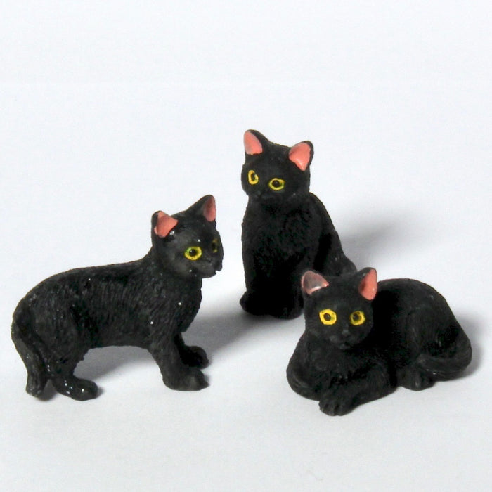 Black cat, resin, 1 pc