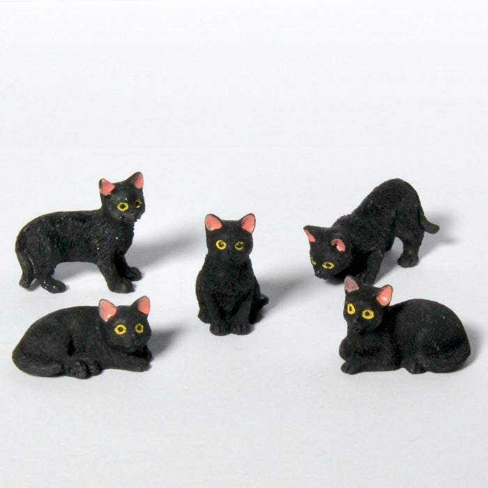 Black cat, resin, 1 pc