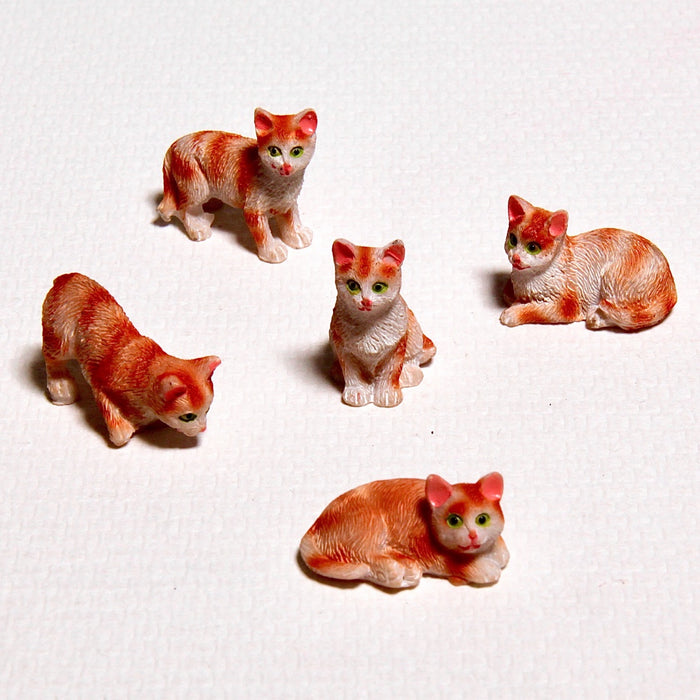 Cat, orange striped, resin, 1 pc