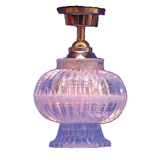 Ceiling lamp, clear plastic dome, 12V