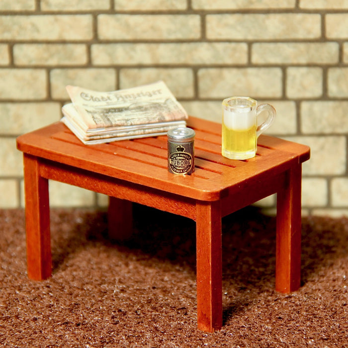 Garden table, brown