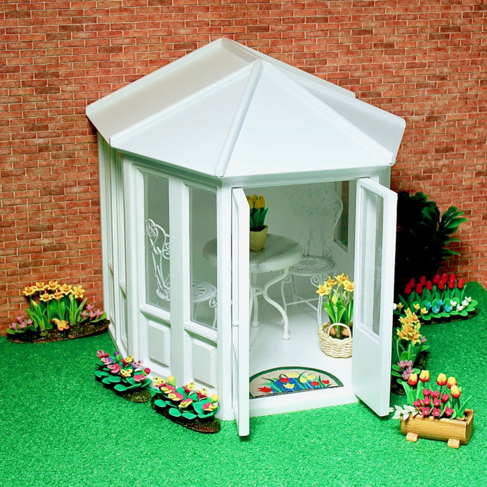 Conservatory / gazebo / glass veranda, white