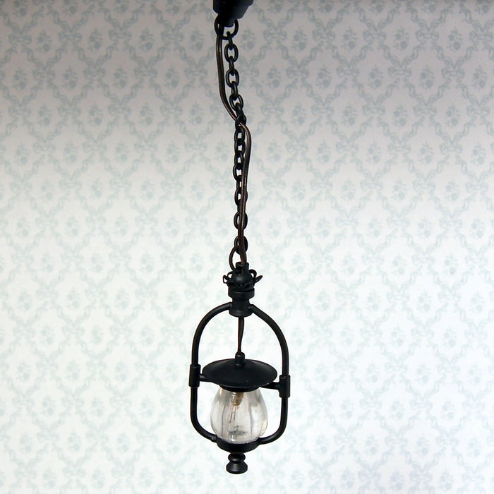 Ceiling lamp, Victorian gas lamp, black, 12V