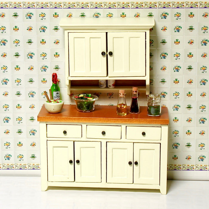 Shaker-style wall cabinet, cream yellow