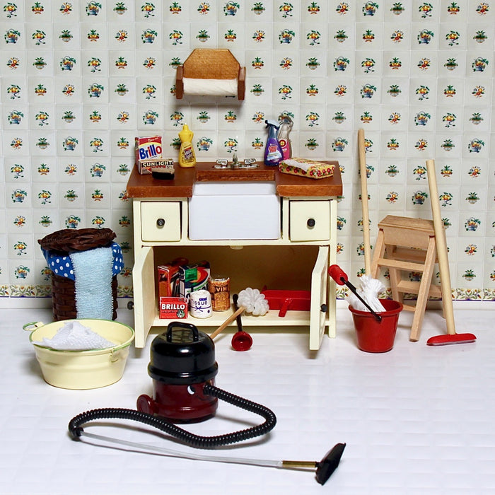 Shaker-style sink cabinet, cream yellow