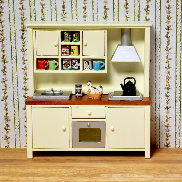 Shaker-style kitchen unit, creme