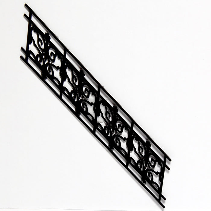 Decorative stair railing, (plastic), 41 x 163 mm