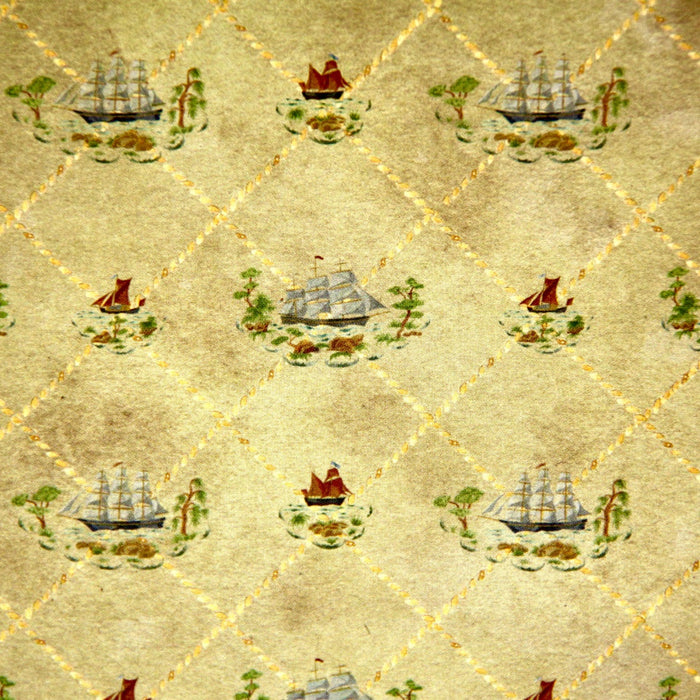 Wallpaper, Colonial Clippers, nautical motif
