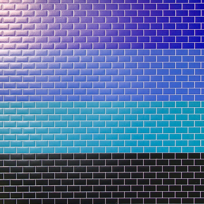 Tiles, bricklaying, embossed, many colors