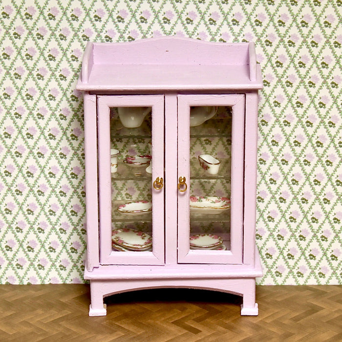 Cabinet with glass door, finished in wood