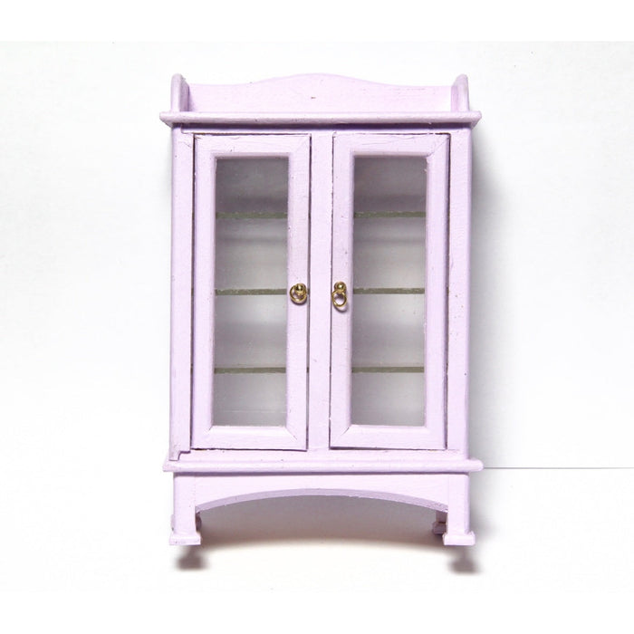 Cabinet with glass door, finished in wood