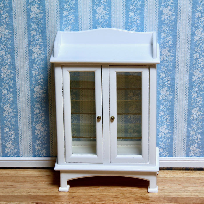 Skåp med glasdörr, vit