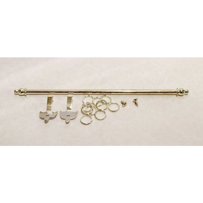 Curtain rod, silver, adjustable 12 - 18 cm