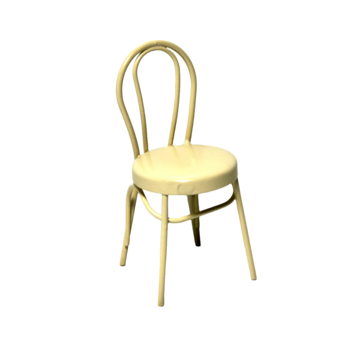 Cafe chair, light yellow Ögla, metal