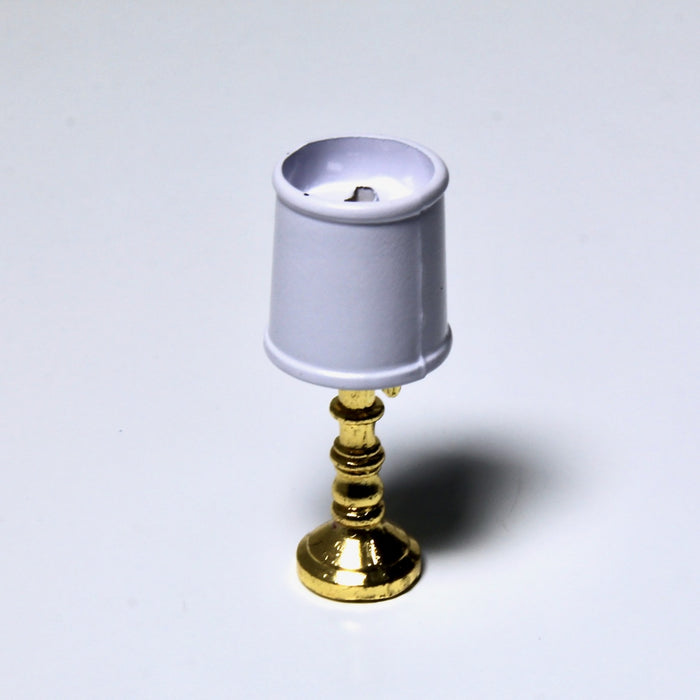 Table lamp, brass and white, without electricity