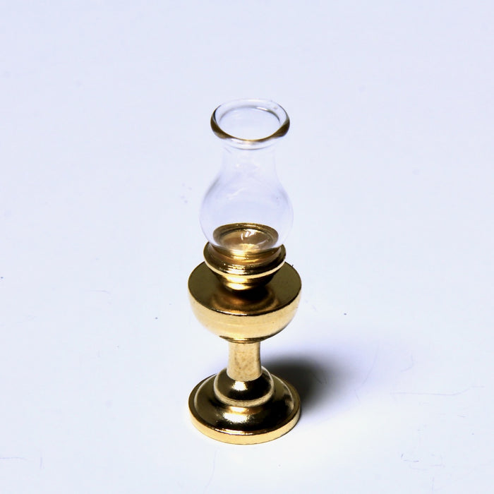 Oil lamp without electricity, metal, clear dome