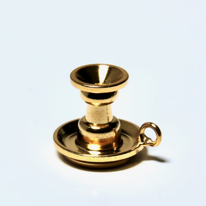 Candlestick, brass, larger