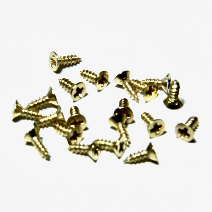 Screw, 6x2mm, brass, 20 pcs