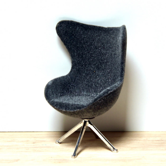 Egg chair, gray, small