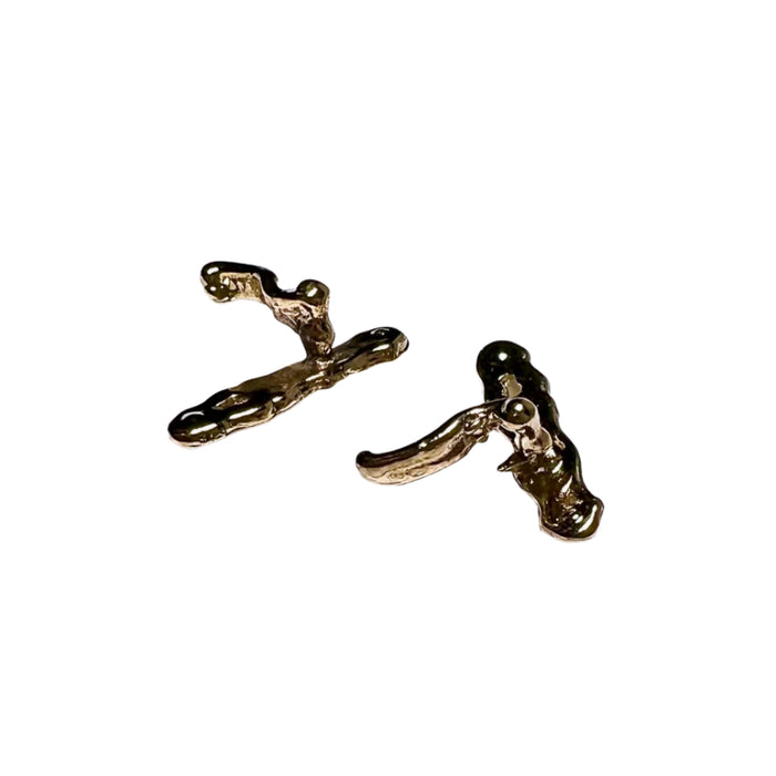 Lukkolevy ja oven kahva, messinki, pieni, 2 kpl