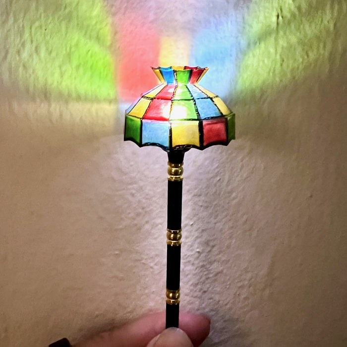 Foot lamp, Tiffany, colorful, LED