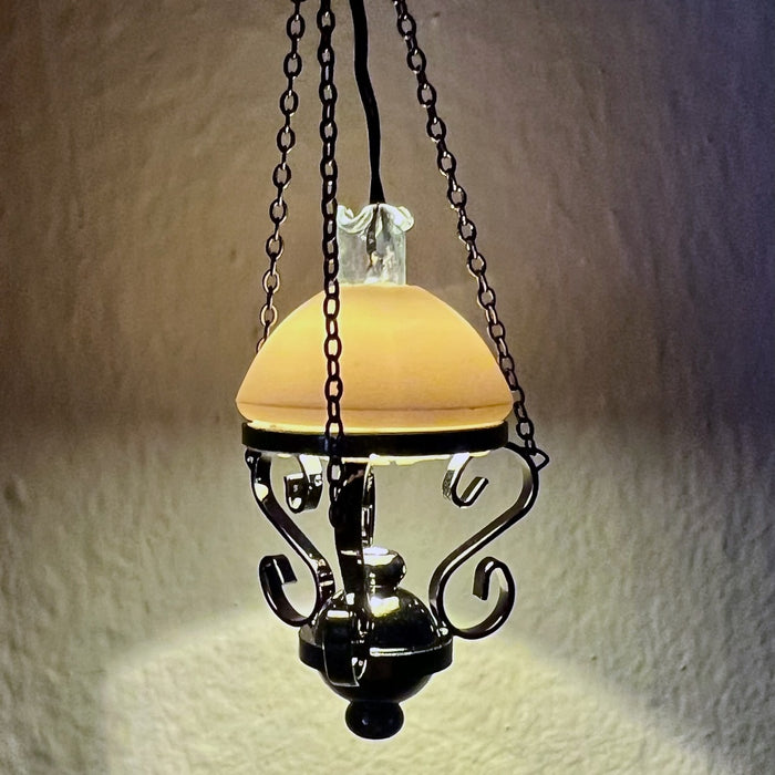 Oil lamp, ceiling lamp, shiny metal, LED