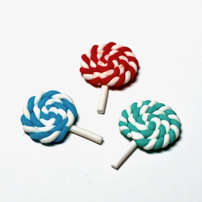 Lollipops, röd-blå-grön, 3 st