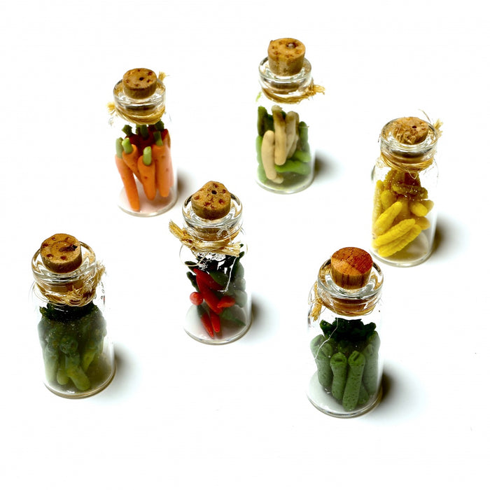 Vegetables in a glass jar, corn