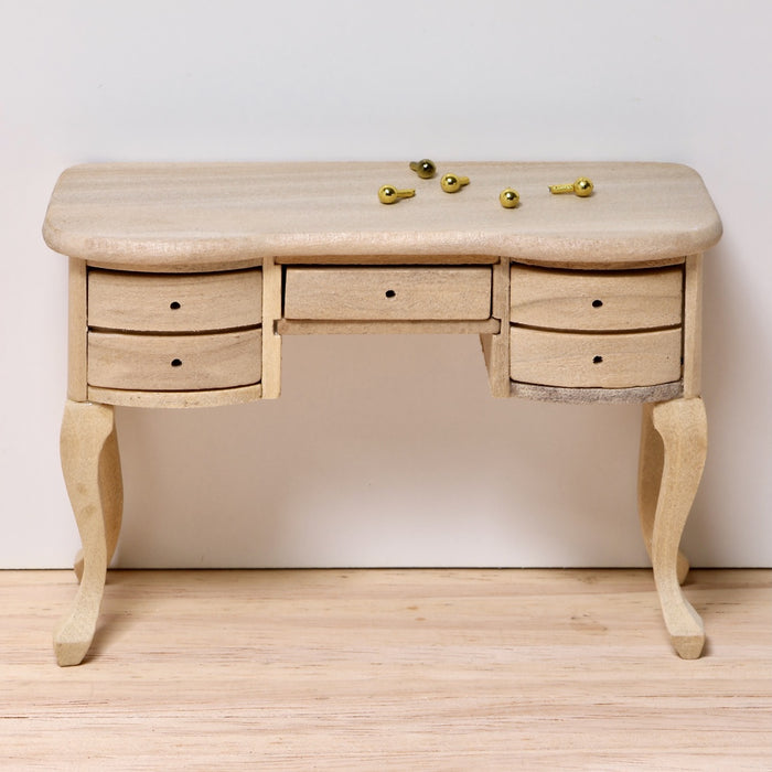 Dressing table, writing desk, finished in wood