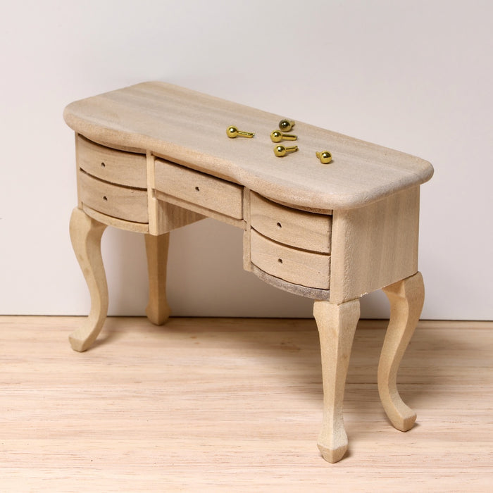 Dressing table, writing desk, finished in wood