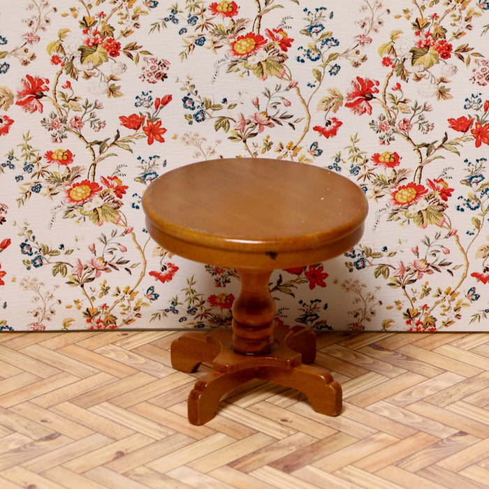 Small table, round, walnut