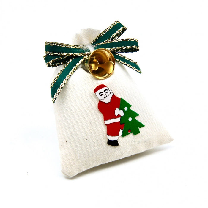 Christmas gift sack with procession and decorative ribbon, small